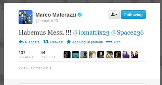 Photo : Materazzi chambre le Milan