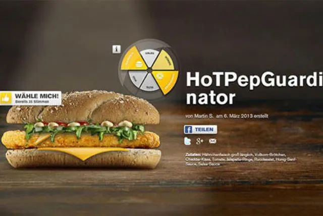 Photo : McDo et le sandwich Guardiola