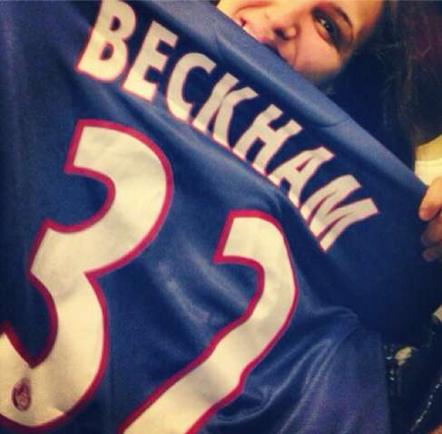 Photo: La soeur de Fabregas fan de Becks