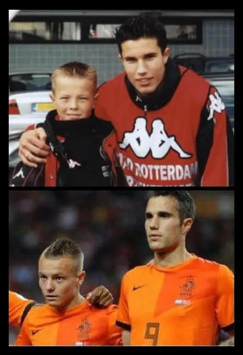 Photo : Van Persie/Clasie, avant-après