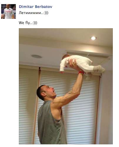 Photo : Berbatov et son fils