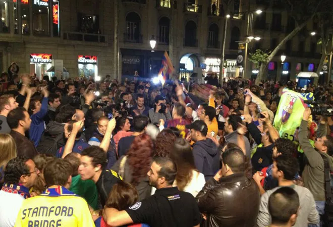 Photo : la fiesta à Barcelone