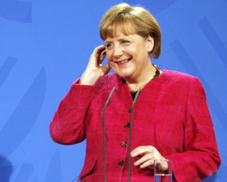 Angela Merkel est heureuse