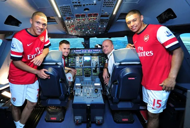 Photo : les Gunners pilotes d&rsquo;avion