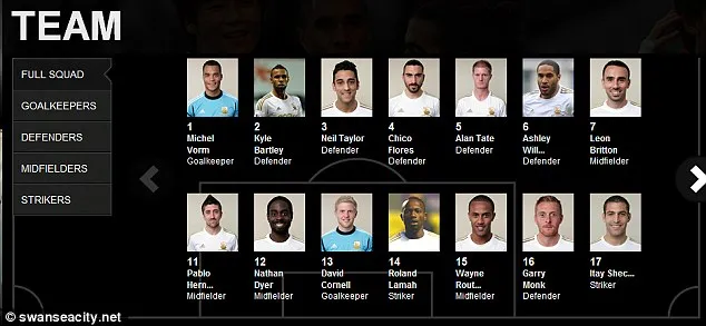 Photo : Michu disparaît du site de Swansea