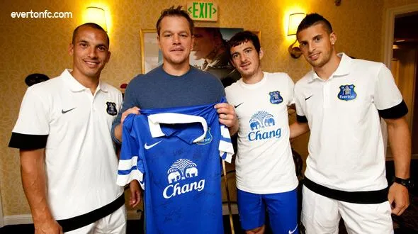Photo : Matt Damon fan d&rsquo;Everton