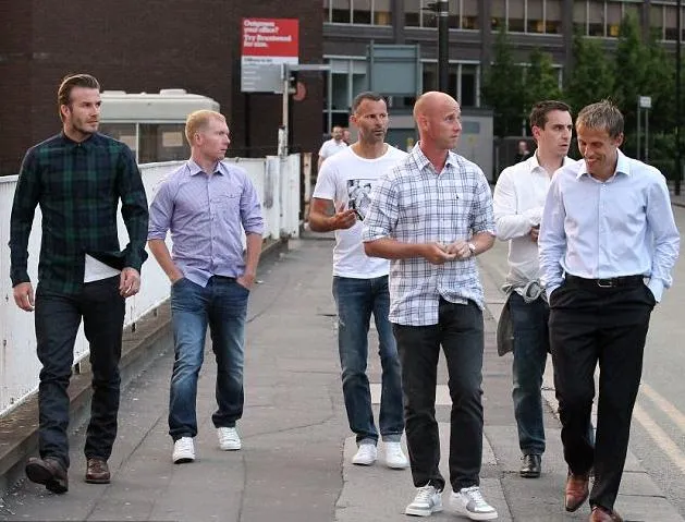 Photo : La vieille garde de MU réunie