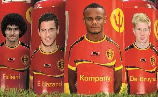 Photo : Les Diables Rouges en canettes