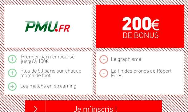 Bonus PMU : 200€ Offerts !