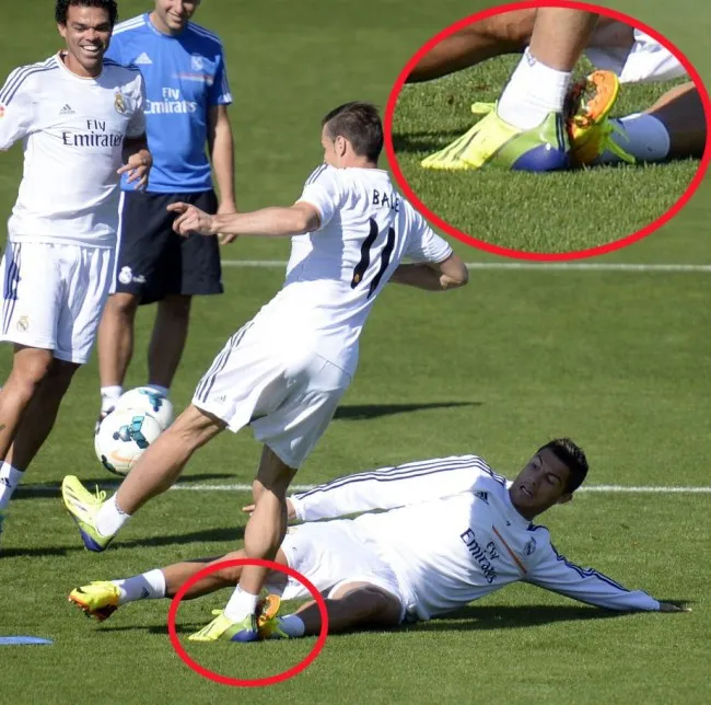 Photo : Bale taclé par Ronaldo