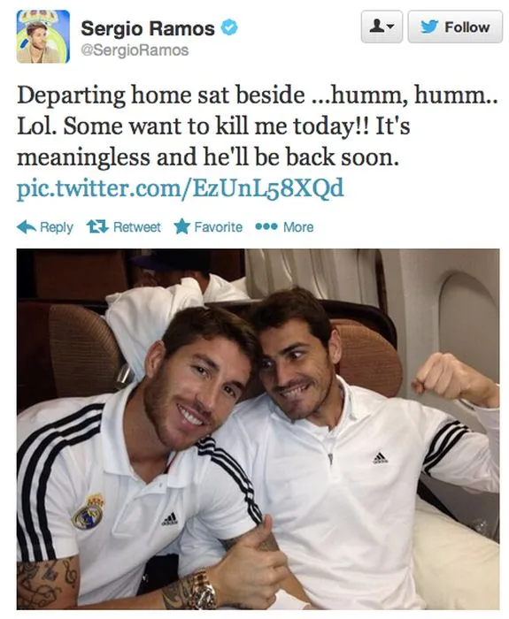 Photo : Casillas en veut à Ramos