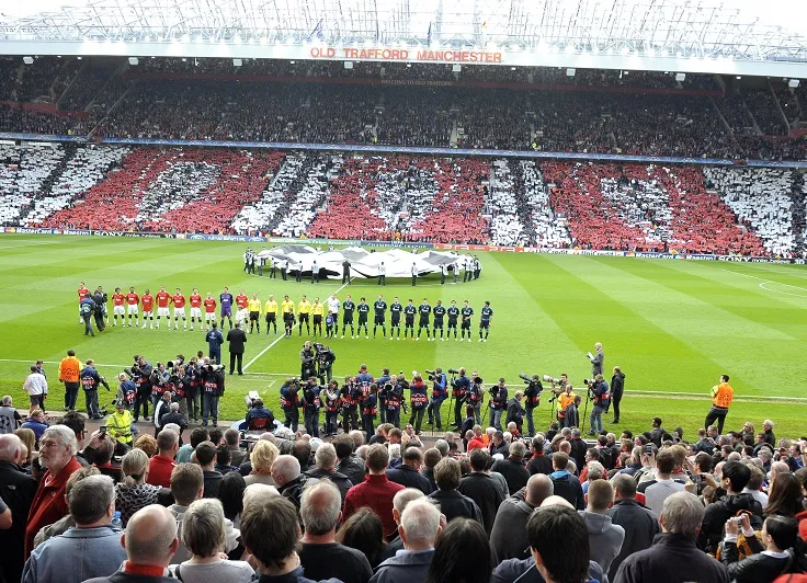 Une zone de chants à Old Trafford