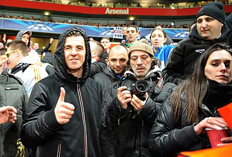 Photo : Barton en tribune marseillaise