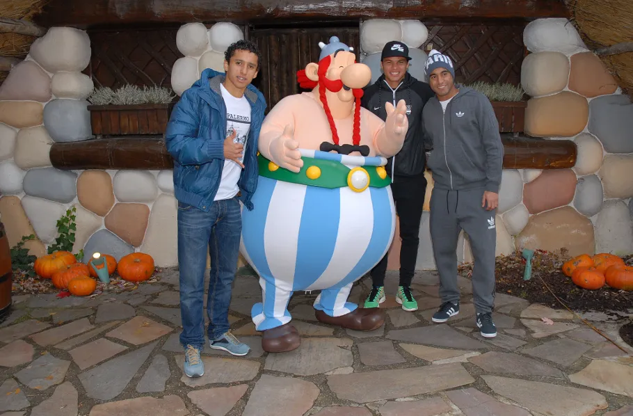 Photo: Lucas, Marquinhos, T.Silva et Obélix