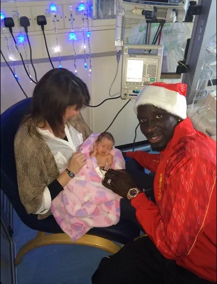 Photo : Sakho déguisé en Père Noël