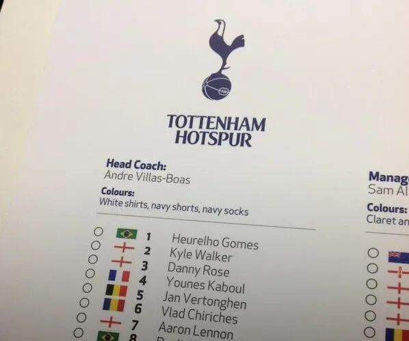 Photo : AVB sur la feuille de match