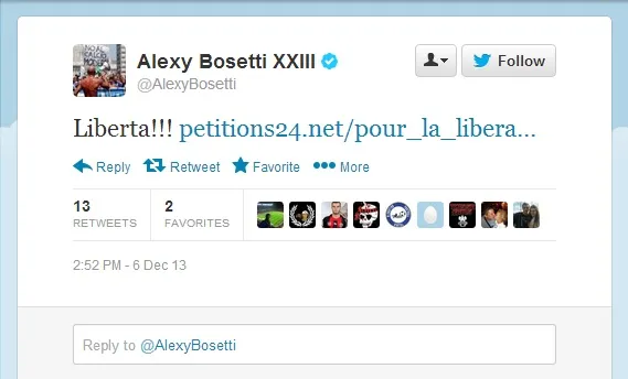 Photo : Bosetti soutient les ultras nissarts