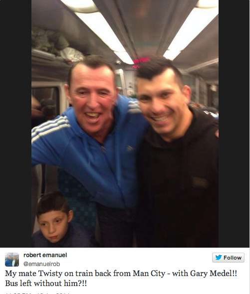 Photo : Gary Medel prend le train