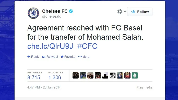 Photo : Salah à Chelsea
