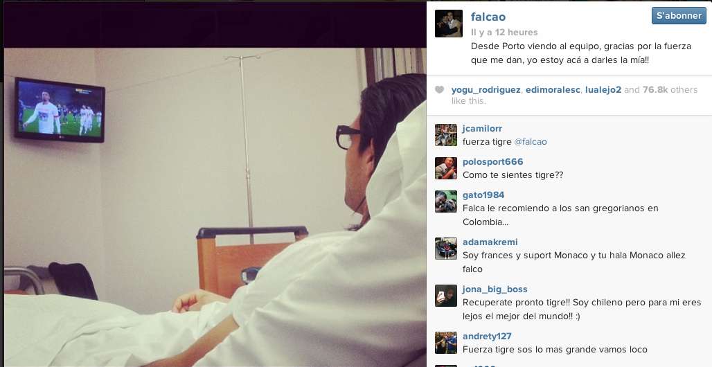 Falcao remercie ses coéquipiers