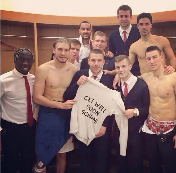 Photo : Podolski pense à Schumi