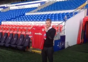 Photo : Solskjaer à Cardiff (off.)