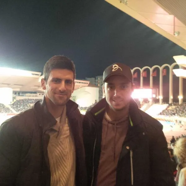 Photo : Djoko et Troicki à Louis-II