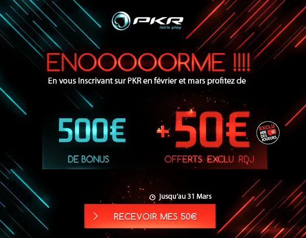50€ offerts pour jouer au poker en 3D !