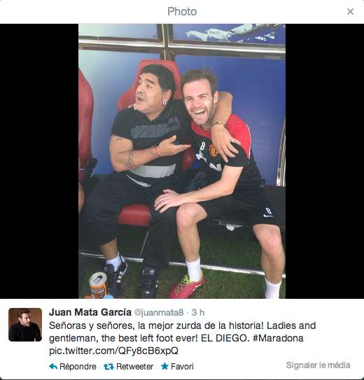 Photo : Mata rencontre Maradona