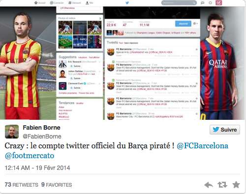 Barcelone : des hackers sur Twitter