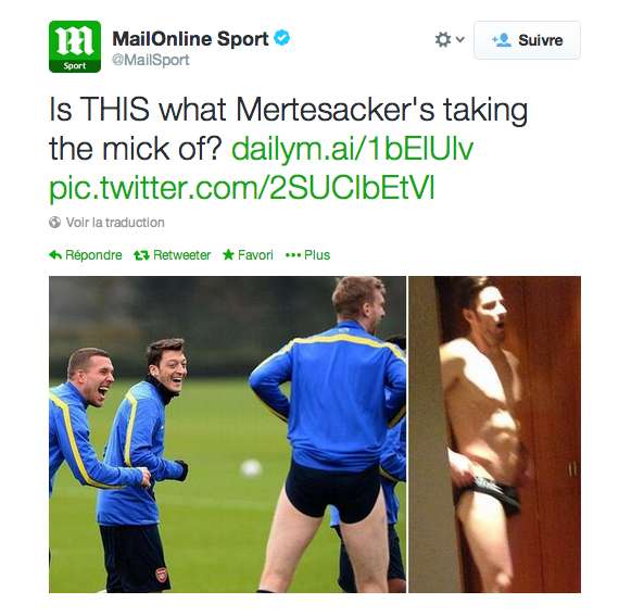 Photo : Mertesacker se moque de Giroud