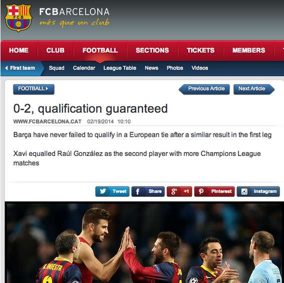 Photo : Le Barça vexe Manchester City