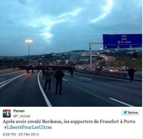 Photo : Les ultras allemands sur l’autoroute