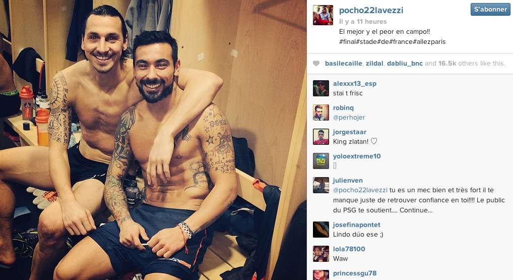 Photo : L’autodérision de Lavezzi