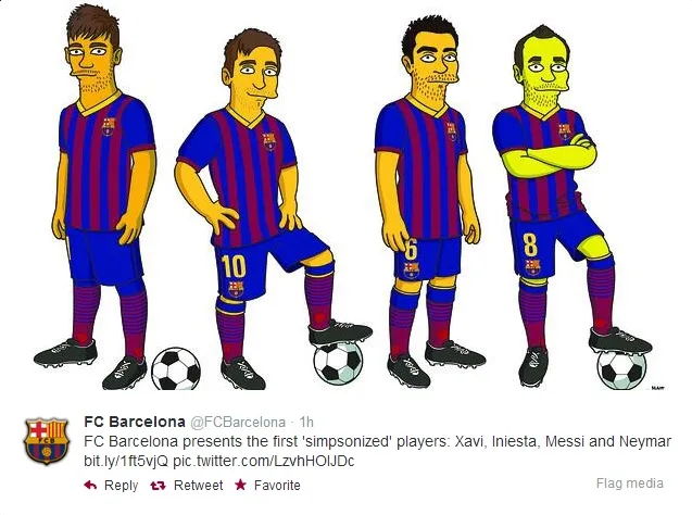 Photo : Le Barça chez les Simpsons