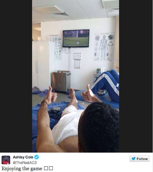 Photo : Ashley Cole chambre Arsenal