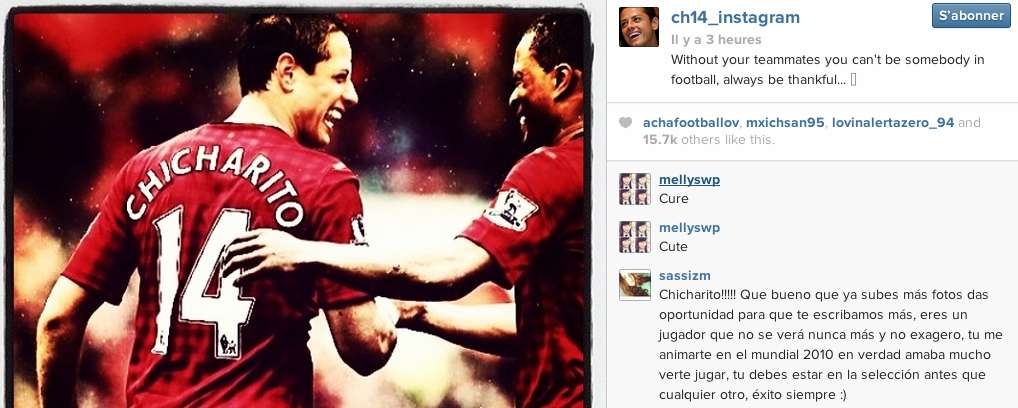 Photo : Chicharito répond à RVP