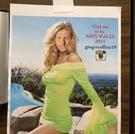 Photo : Collins, miss pays de Galles ?
