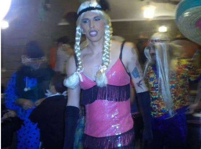 Photo : Hamsik déguisé en travesti