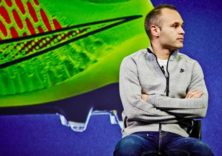 On était au lancement de la nouvelle chaussure d’Andrés Iniesta