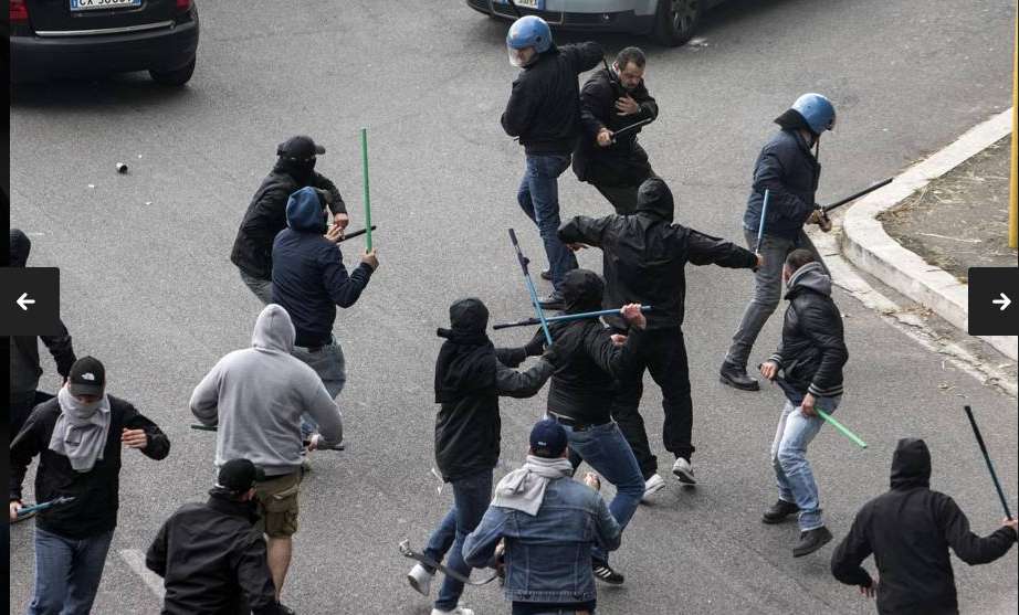 Photo : Affrontements à Rome