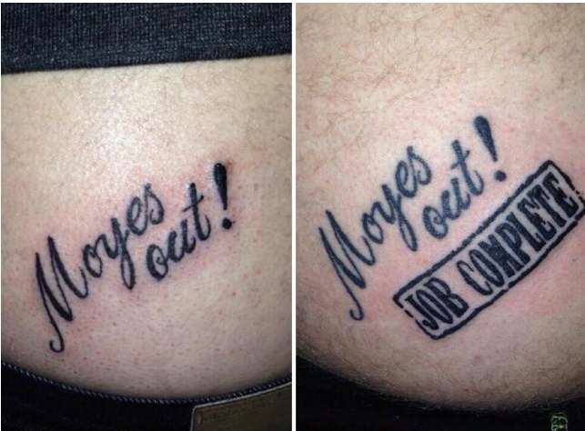 Photo : Mise à jour du tatouage anti-Moyes