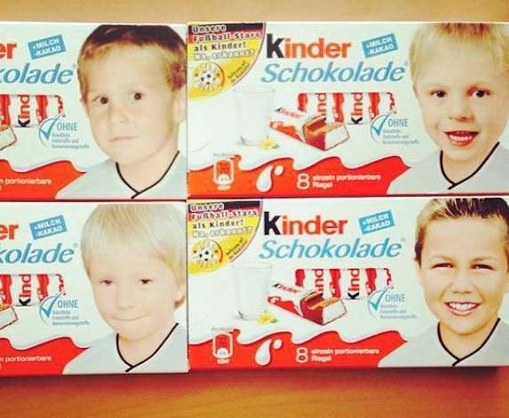 Photo : Kroos, Reus et Götze enfants