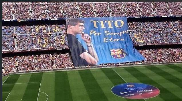 Photo : Le tifo hommage à Vilanova