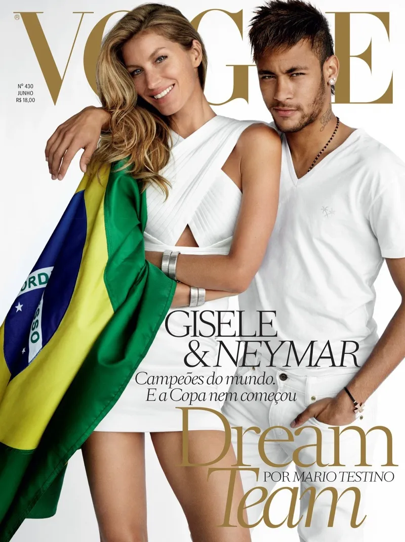 Photo : Neymar et Bündchen en Une de Vogue