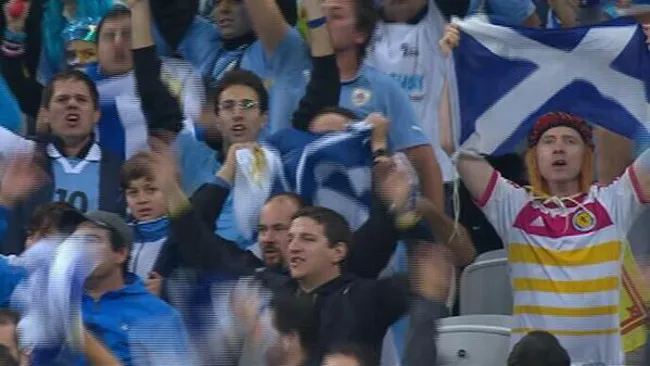 Photo : Un fan écossais dans les tribunes