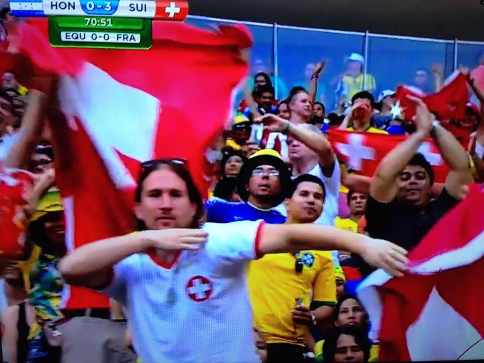 Photo : La quenelle d&rsquo;un Suisse