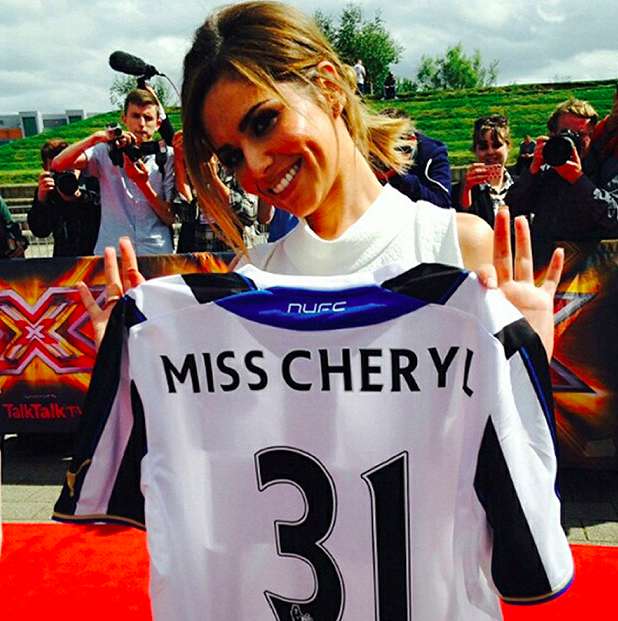 Photo : Cheryl Cole et son maillot de Newcastle