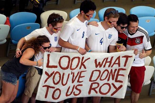 Photo : Message des Anglais à Hodgson