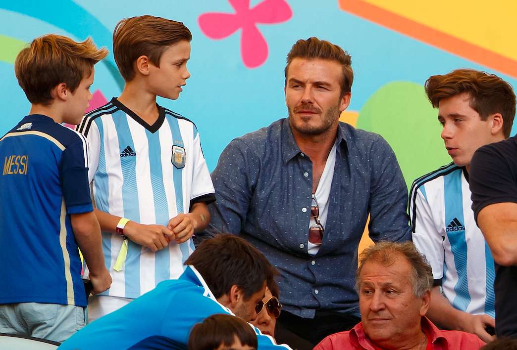 Photo : Beckham et ses fils au Maracanã